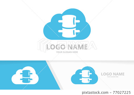 Vector spine and cloud logo combination. Unique spinal diagnostic center logotype design template. Vector spine and cloud logo combination. Unique spinal diagnostic center logotype design template. 77027225