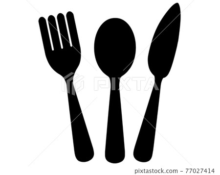 餐具（剪影） 77027414