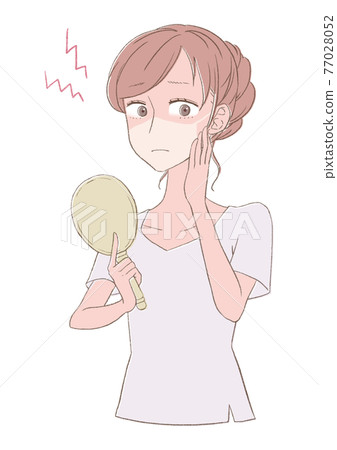 一個有皮膚問題的面具燒焦的女人 77028052