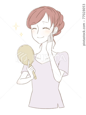 肌膚問題消失，裸露肌膚變得美麗的女性 77028053