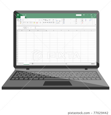 筆記本電腦電子表格軟件屏幕 筆記本電腦電子表格軟件屏幕 77029442