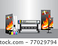 Large Format Printer with Display Stuff 77029794