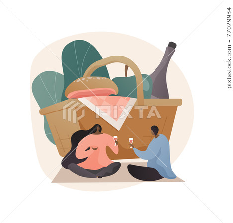 Indoor picnic abstract concept vector illustration. Indoor picnic abstract concept vector illustration. 77029934