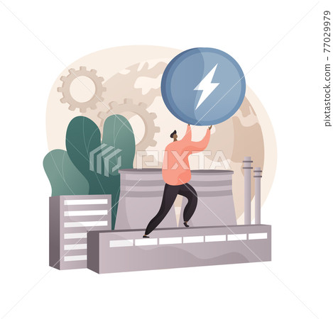 Geothermal energy abstract concept vector illustration. Geothermal energy abstract concept vector illustration. 77029979
