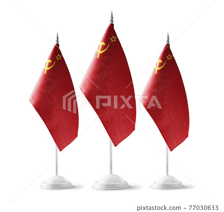 Set of USSR national flags on a white background Set of USSR national flags on a white background 77030633