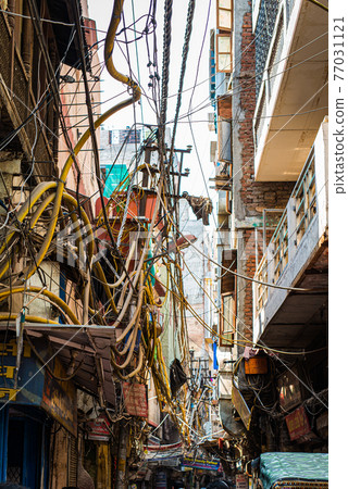 Back alley in Old Delhi Back alley in Old Delhi 77031121