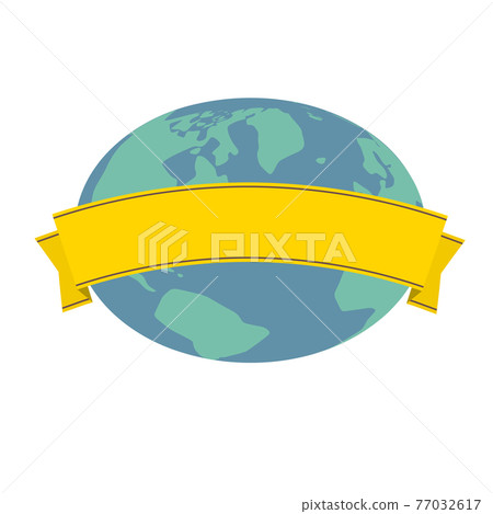 Earth and ribbon - Stock Illustration [77032617] - PIXTA