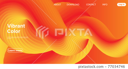 3d Poster. Abstract Flow. Red, Yellow Colors. 3d Poster. Abstract Flow. Red, Yellow Colors. 77034746