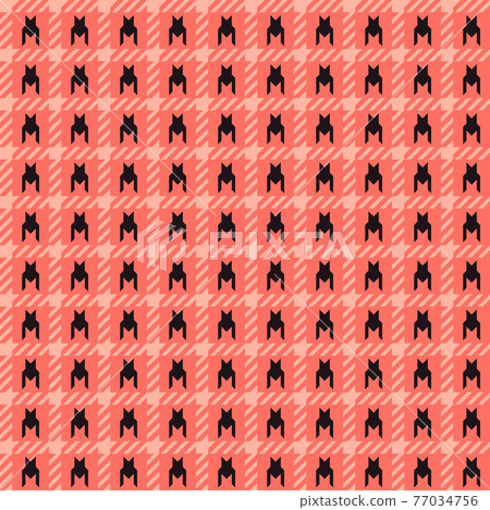 Houndstooth seamless pattern. Tartan tweed print. Vector illustration 77034756