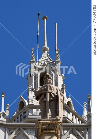 Tower and Knight above the Wedding Palace,in Baku Tower and Knight above the Wedding Palace,in Baku 77034782