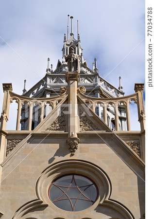 Tower and Knight above the Wedding Palace,in Baku Tower and Knight above the Wedding Palace,in Baku 77034788