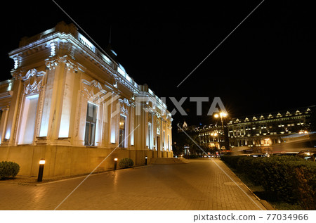 Night city of Baku.Theater.Azerbaijan Night city of Baku.Theater.Azerbaijan 77034966