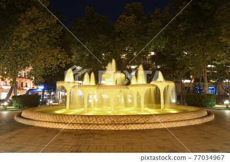 Fountains and parks in the city of Baku Azerbaijan Fountains and parks in the city of Baku Azerbaijan 77034967