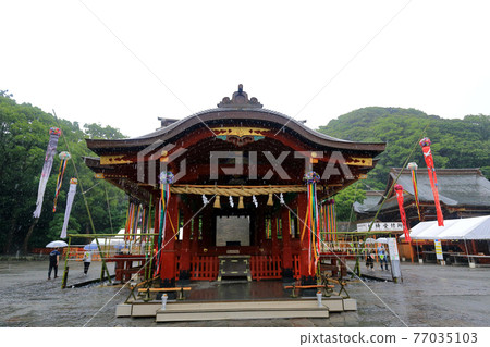 神奈川縣雨鎌倉鶴岡八幡宮六月少女 神奈川縣雨鎌倉鶴岡八幡宮六月少女 77035103