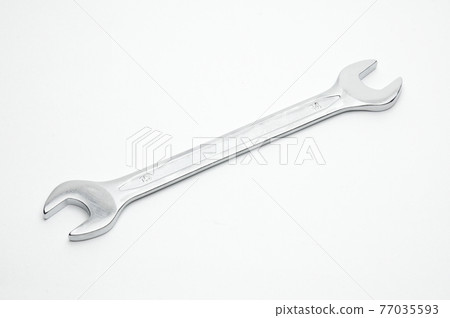 Wrench for nuts and bolts on a white background Wrench for nuts and bolts on a white background 77035593