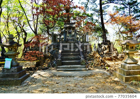 Ashikaga City Ryogaizan summit after a forest fire Mitake Shrine Ashikaga City Ryogaizan summit after a forest fire Mitake Shrine 77035604