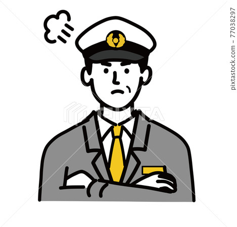 Male young bus taxi driver vector pop angry Male young bus taxi driver vector pop angry 77038297