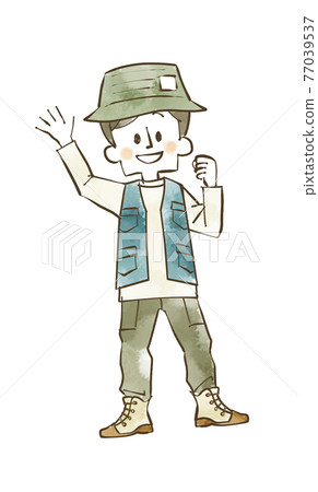 戶外穿著的男人 77039537