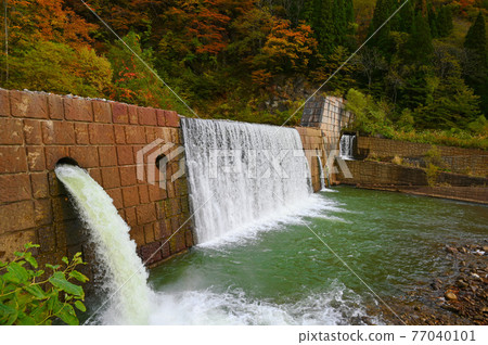 關川 No.1 Sabo Enbankment Naena Waterfall 下游 Sabo Dam 妙高市 關川 No.1 Sabo Enbankment Naena Waterfall 下游 Sabo Dam 妙高市 77040101