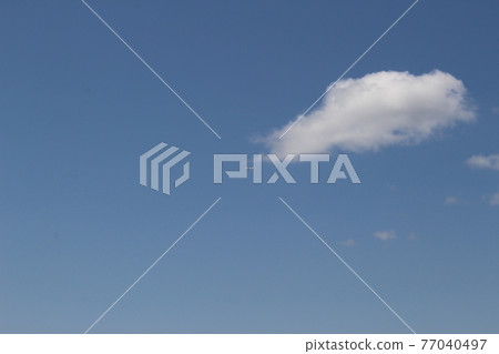 晴朗的天空，雲彩，飛機 77040497