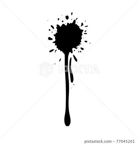 Dynamic fluid shape. Grunge stain isolated in white background. Vector illustration 77045201