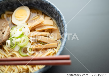 Japanese national dish soy sauce ramen 77045336
