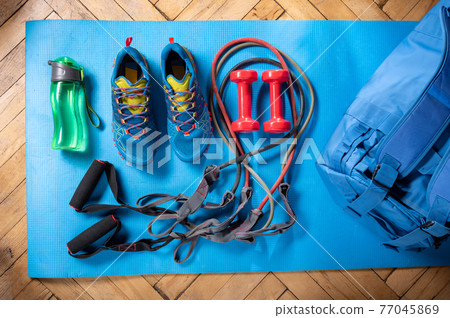 Sports bag for training. Fitness and sports equipment. Classes at home. 77045869