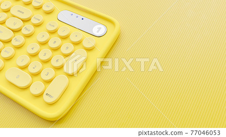 pastel yellow keyboard