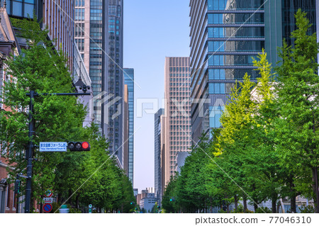 Tokyo cityscape of Japan View of Marunouchi and Otemachi office districts from the west intersection of Tokyo International Forum 77046310