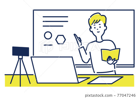 拍攝視頻的人的插圖素材 拍攝視頻的人的插圖素材 77047246