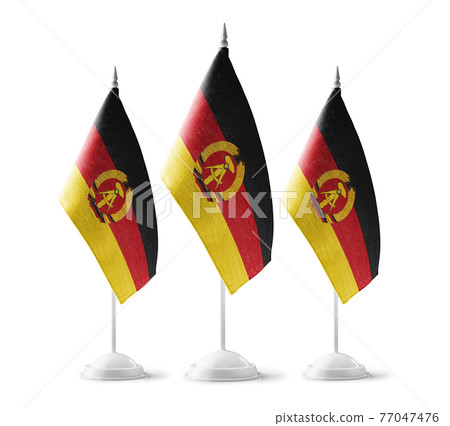 Set of GDR national flags on a white background Set of GDR national flags on a white background 77047476