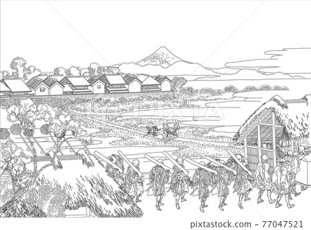 Katsushika Hokusai image Osamu Senju Hanamachi view Nofuji line 77047521