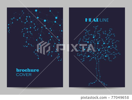 Modern vector templates for brochure cover in A4  77049658