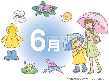 帶有文字顏色的六月圖像 77050229