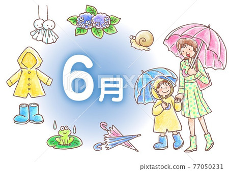 June image with text color _ crayon style June image with text color _ crayon style 77050231