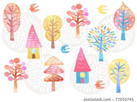 Scandinavian style_watercolor_wood pattern pattern 832 Scandinavian style_watercolor_wood pattern pattern 832 77050745