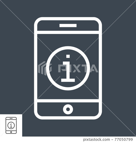 Smartphone with Info Sign Smartphone with Info Sign 77050799