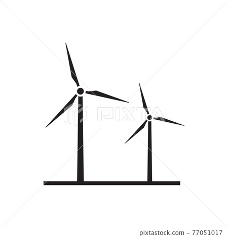 Windmill alternative wind turbine and renewable energy vector icon environment concept for graphic design, logo, web site, social media, mobile app, ui illustration 77051017