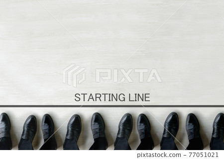 Multiple businessmen standing at the starting line Multiple businessmen standing at the starting line 77051021