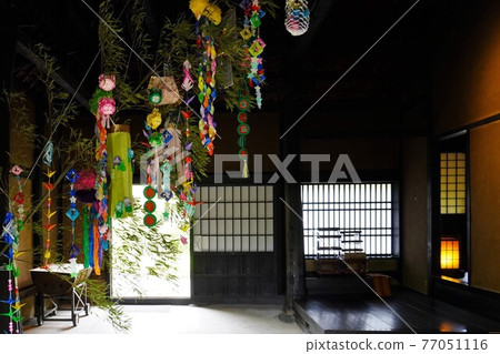 Tanabata decoration of an old folk house Tanabata decoration of an old folk house 77051116