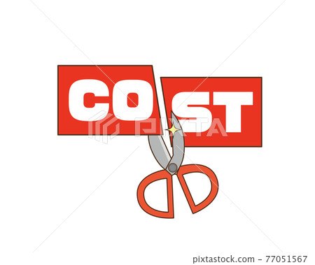 Image illustration of cost cut 77051567