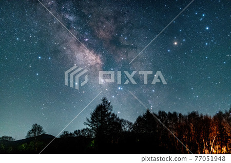 Yatsugatake Plateau Nobeyama Milky Way and Summer Constellation 77051948