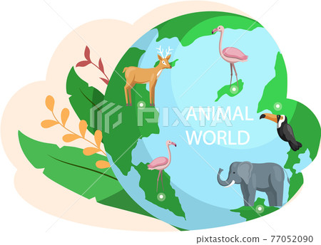 Climate and weather change of planet. Eco friendly, biodiversity, conservation and environmental protection 77052090