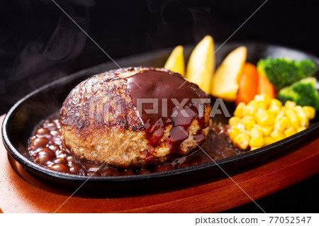 Hamburger demiglace hamburger hamburger steak Hamburger demiglace hamburger hamburger steak 77052547