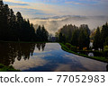 Rice terraces in Niigata celebrating spring 77052983