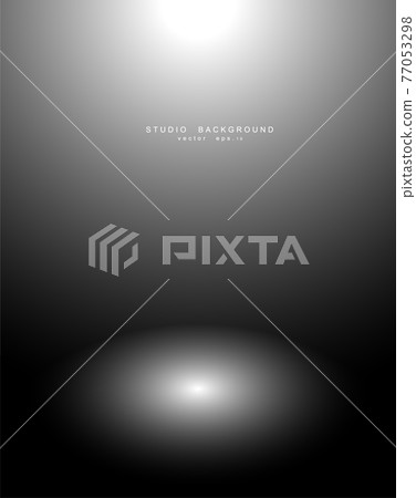 Empty black gradient studio room background. backdrop light interior with copyspace for your creative project, Vector illustration EPS 10 77053298
