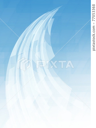 藍色抽象背景與透明曲線 no.02 77053368