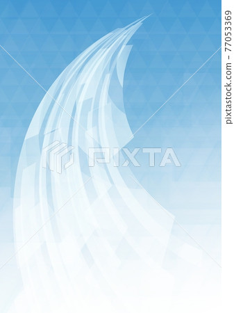 藍色抽象背景與透明曲線 no.03 77053369