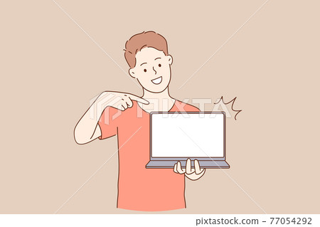 Distance and e-learning education concept 77054292