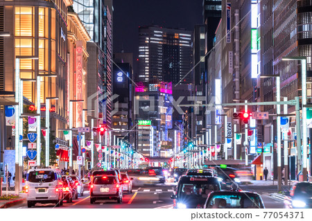 《東京》日本橋/城市夜景 《東京》日本橋/城市夜景 77054371